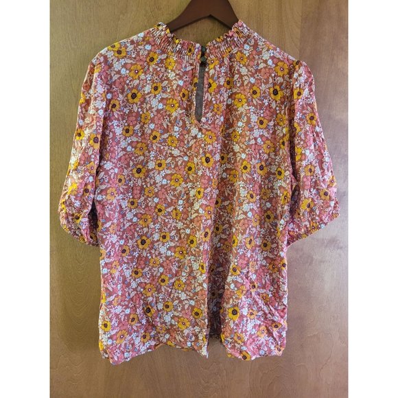 Women's Short Sleeve Top Knox Rose Desert Red Keyhole Size XL - Picture 3 of 8